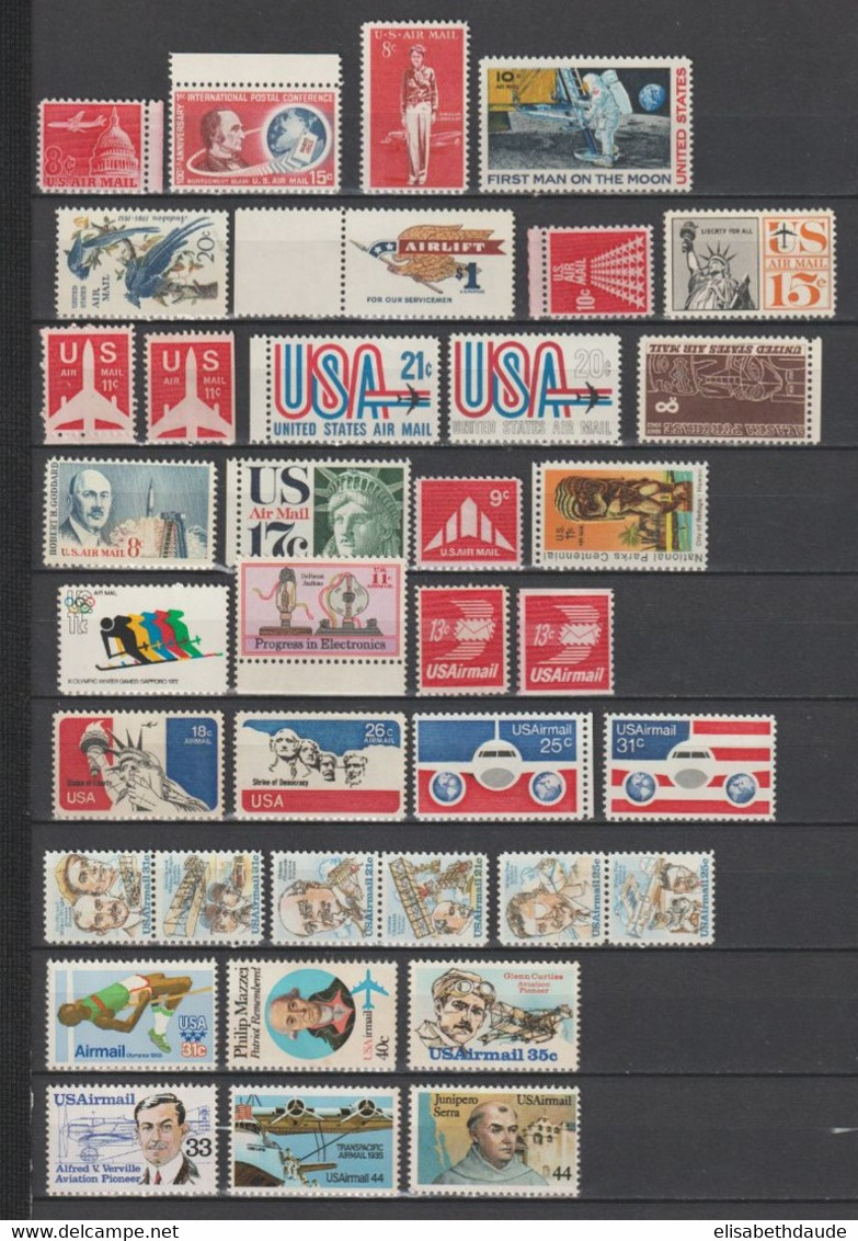 USA - 1941/1985  - COLLECTION POSTE AERIENNE ** MNH - 2 PAGES ! - COTE YVERT = 146.5 EUR - 2b. 1941-1960 Unused