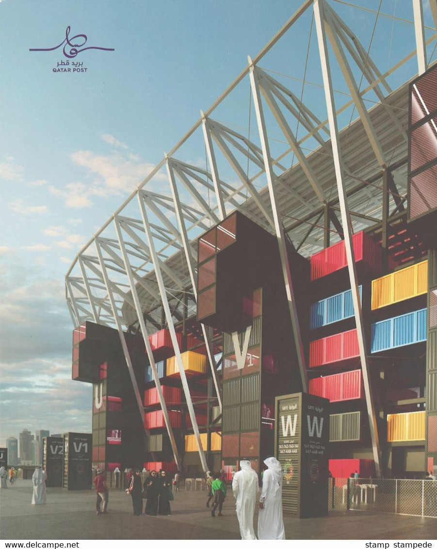 Stadiums Of FIFA 2022 World Cup Soccer / Football In Qatar - New Stamp Issue Bulletin / Brochure / Technical Details - 2022 – Qatar