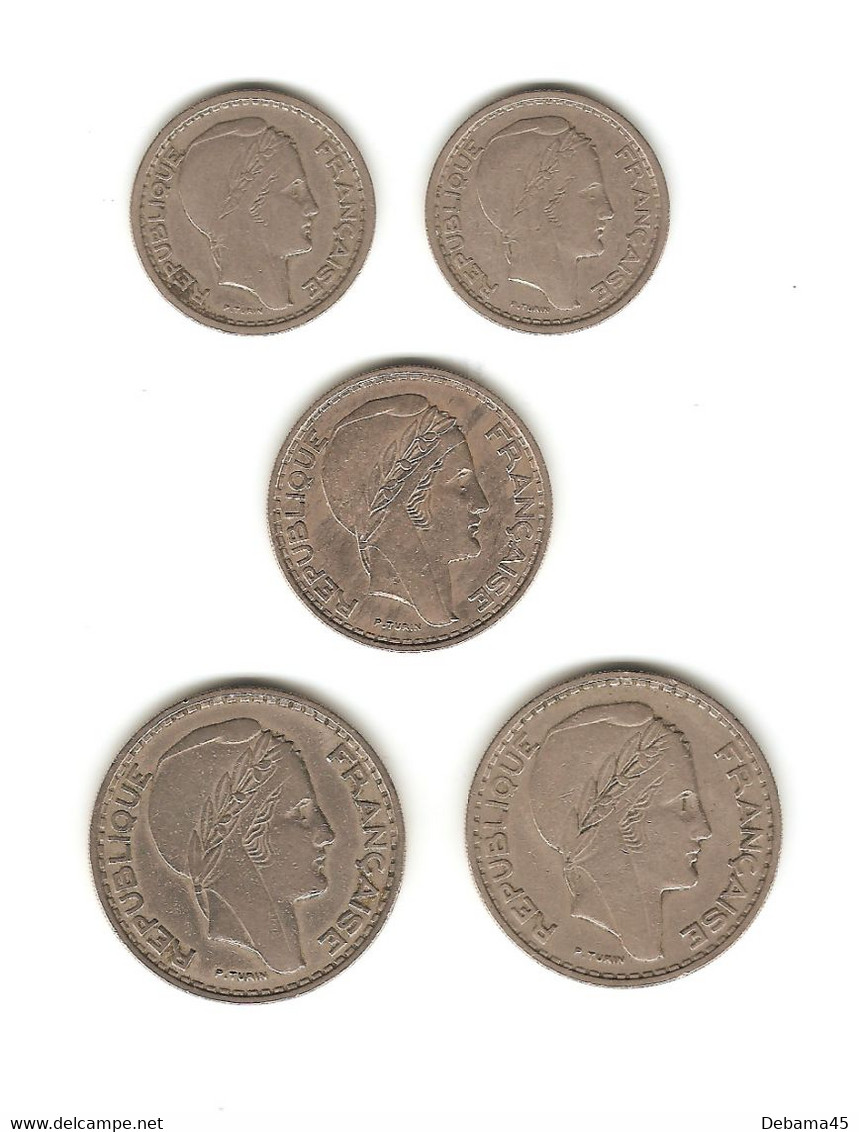 447/ Algérie (col. Fr) : 20 Francs 1949 Et 1956 - 50 Francs 1949 - 100 Francs 1950 Et 1952 (la Série Complète) - Algerije