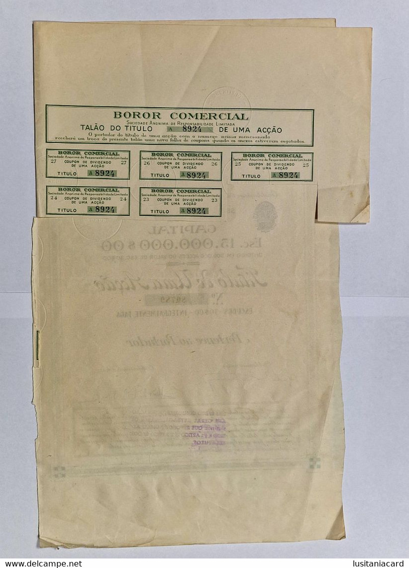 MOÇAMBIQUE - QUELIMANE- Boror Comercial - Titulo De Uma Acção 30$00 - Nº 80789 -Titulo NºA 8924 - Agriculture