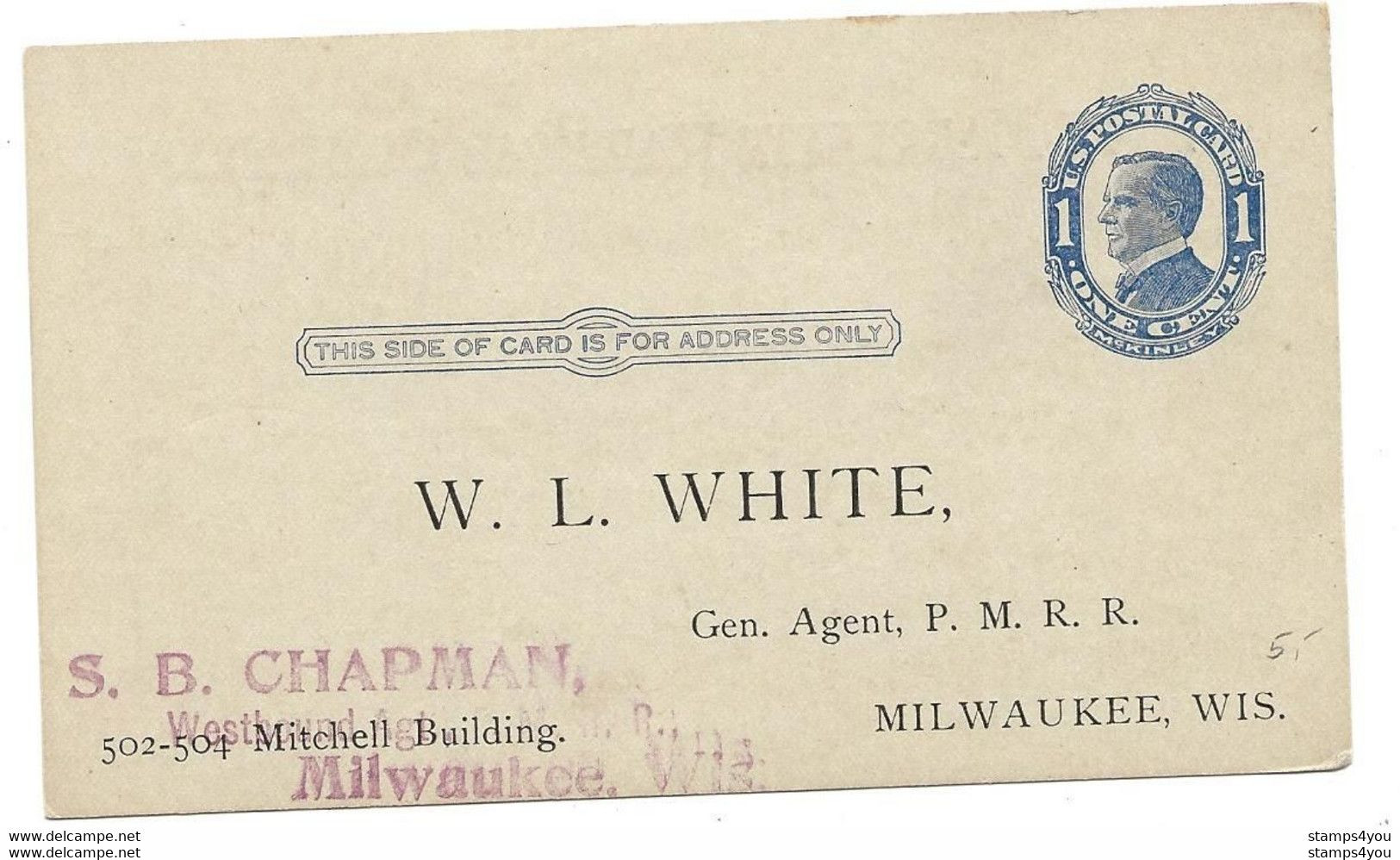 96 - 29 - Entier Postal Privé "W.L.White Milwaukee" Neuf - 1921-40