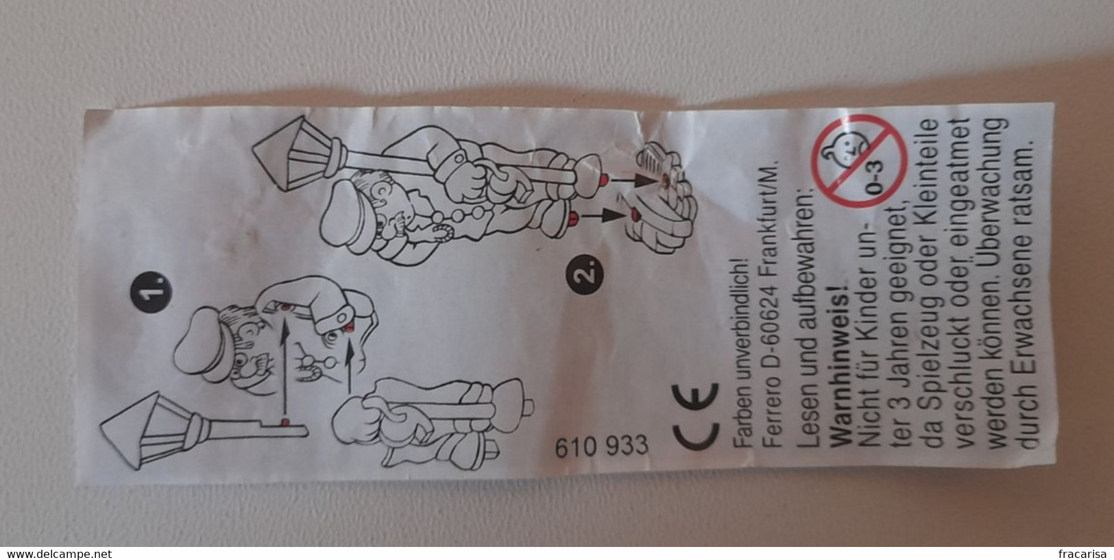 KINDER SURPRISE 2002 Deutch :            BPZ : 610933 - Instructions