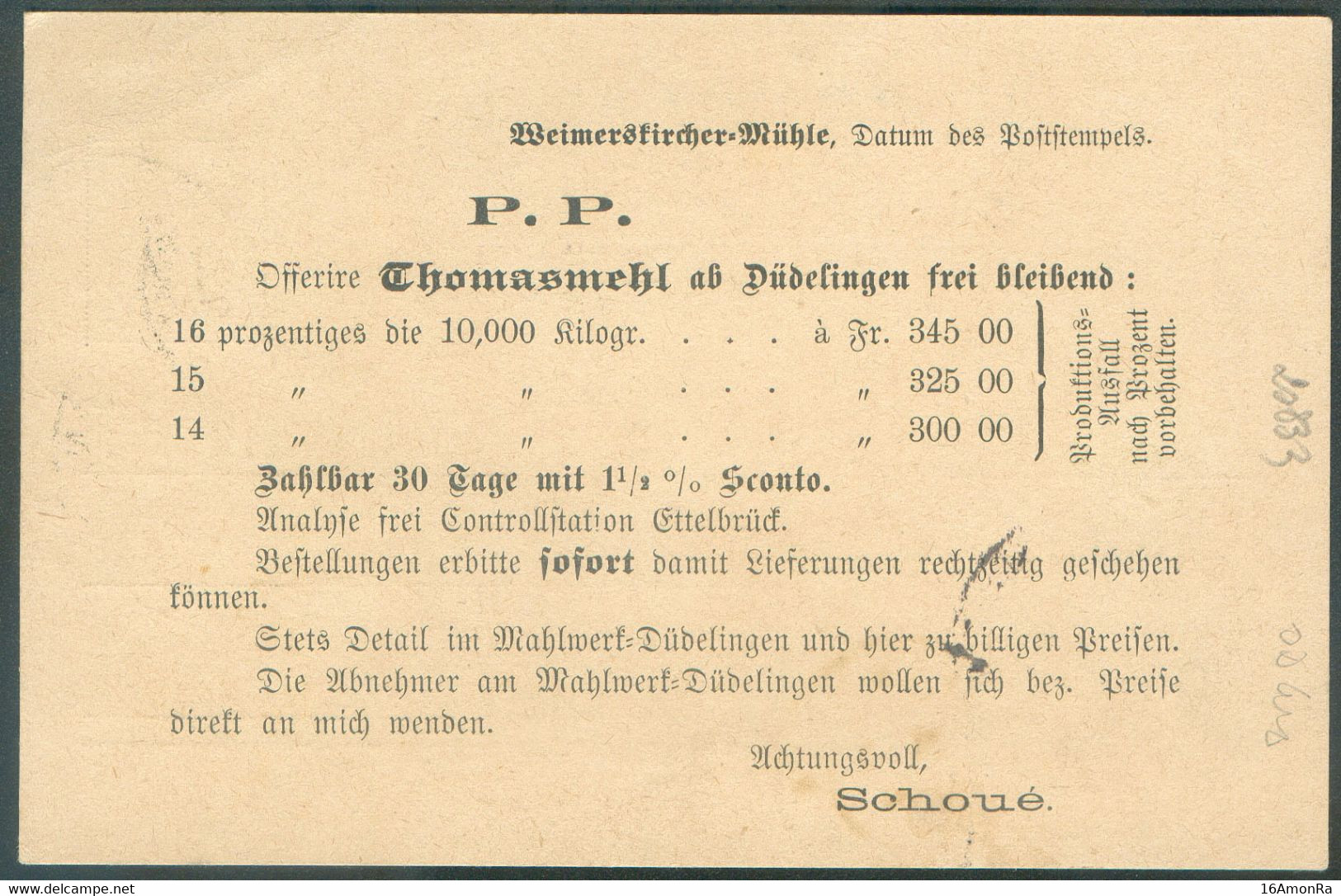 2 Cent. Brun Obl. Dc DOMMELDANGE Sur Carte Imprimée Du 20-5 1899 Vers Birtrange Via EttelbrucK.  - 20833 - 1895 Adolfo Di Profilo
