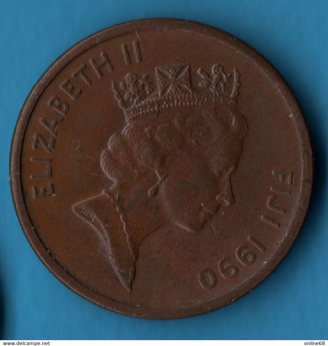 FIJI 1 CENT 1990 KM# 49a Elizabeth II  FIDJI - Figi