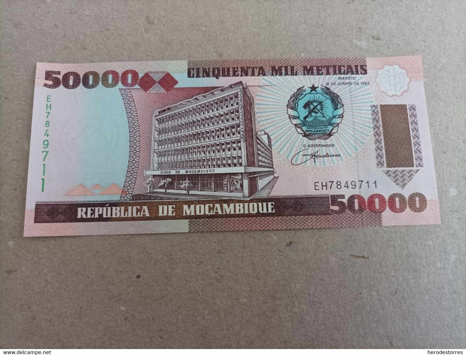 Billete De Mozambique 50000 Meticais, Año 1993, UNC - Mozambique