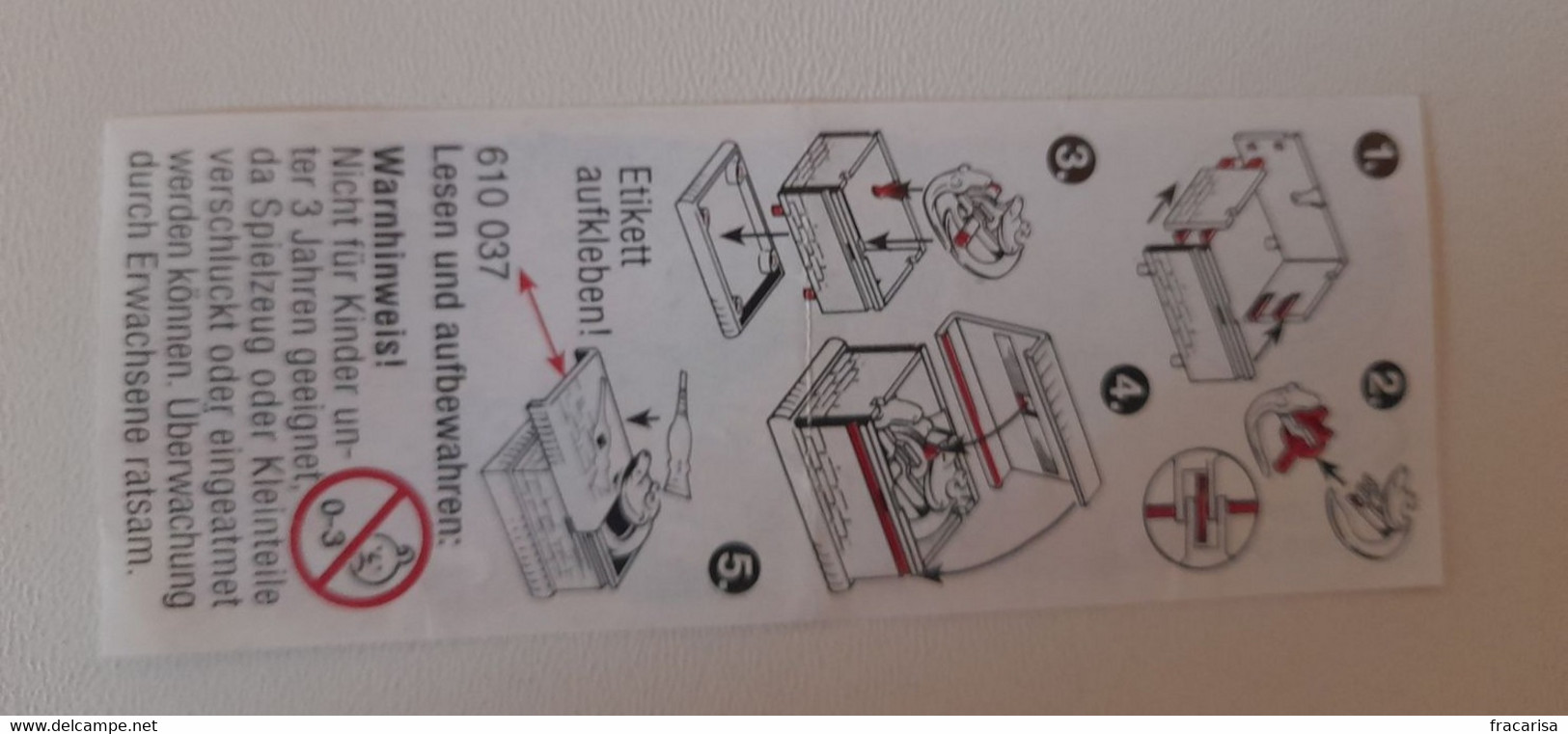 KINDER SURPRISE 2002 Deutch :          BPZ : 610037 - Instructions