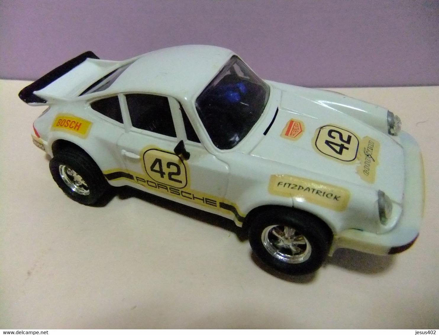 SCALEXTRIC EXIN PORSCHE 911 CARRERA RS BLANCO 42 ORIGINAL AÑO 1975 - Road Racing Sets