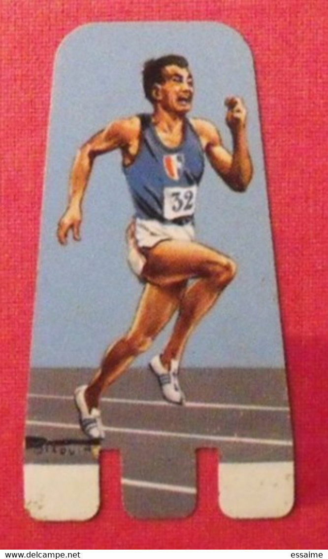 Plaquette Nesquik Jeux Olympiques. Podium Olympique. Claude Piquemal. 100 M. France.  Tokyo 1964 - Tin Signs (vanaf 1961)