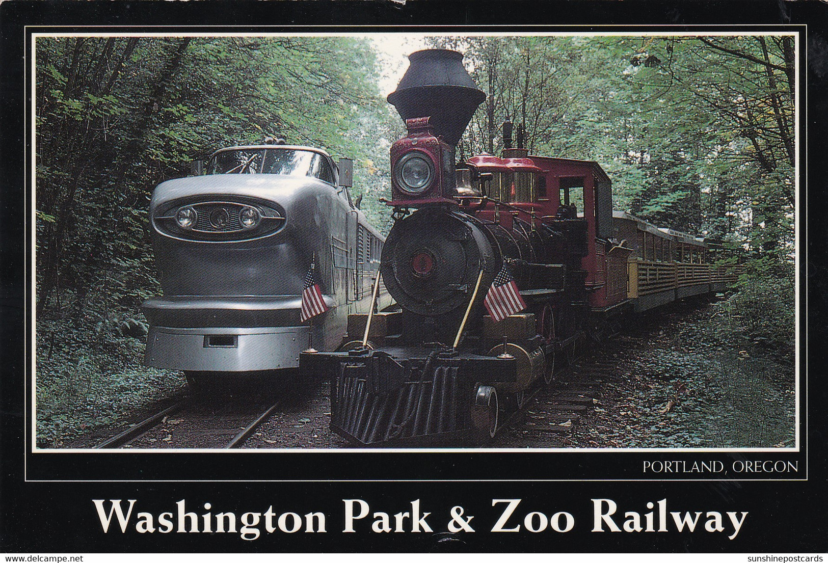 Oregon Portland Washington Park Zoo & Zoo Railway Steamer And Zooliner - Portland
