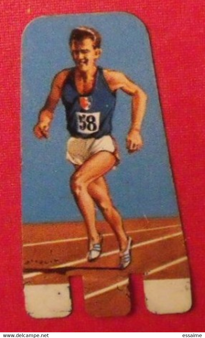 Plaquette Nesquik Jeux Olympiques. Podium Olympique. Robert Bogey. 10000 M. France.  Tokyo 1964 - Blechschilder (ab 1960)