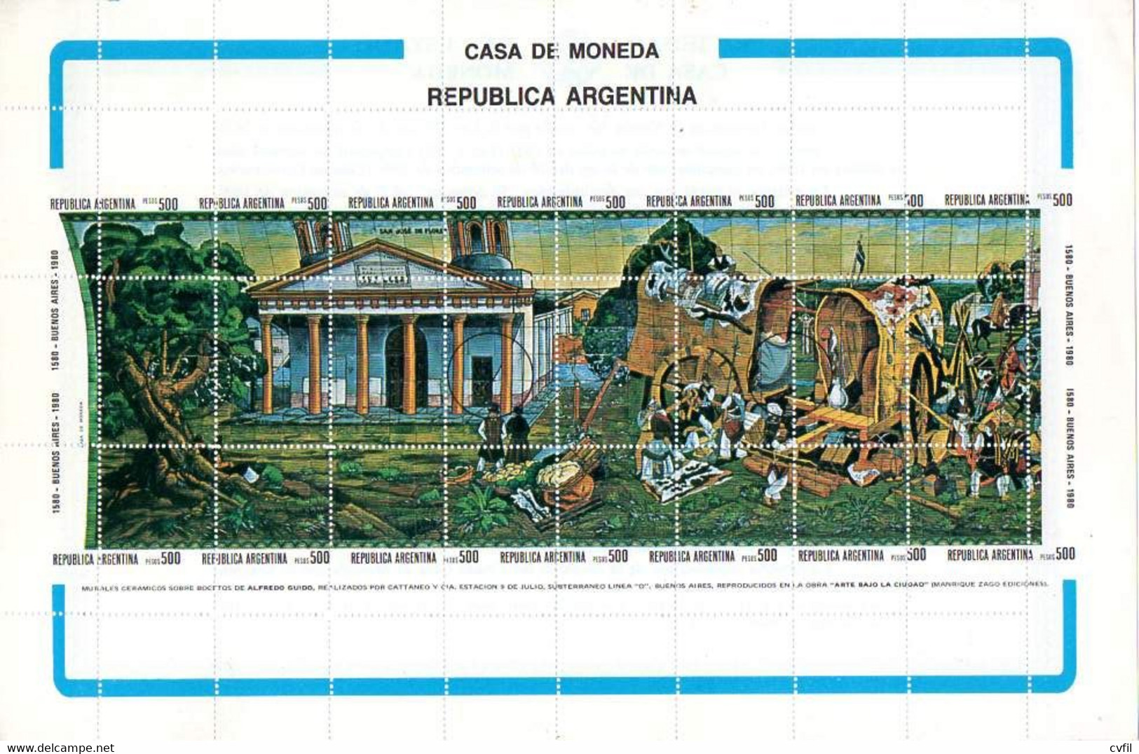 ARGENTINA 1980. Commemorative Souvenir Sheets Of Casa De La Moneda, Perf. + Imperf. - Otros & Sin Clasificación