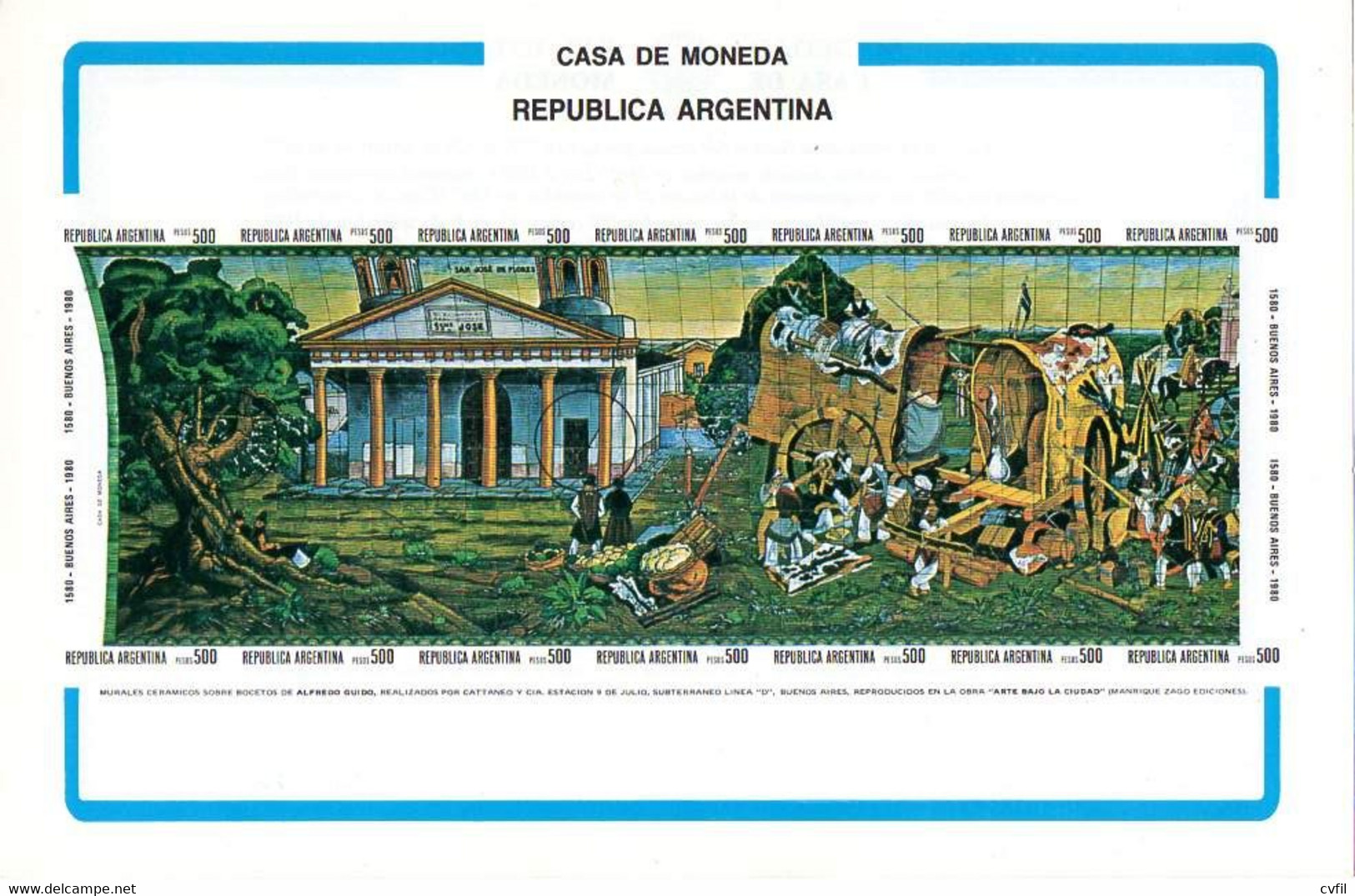 ARGENTINA 1980. Commemorative Souvenir Sheets Of Casa De La Moneda, Perf. + Imperf. - Otros & Sin Clasificación