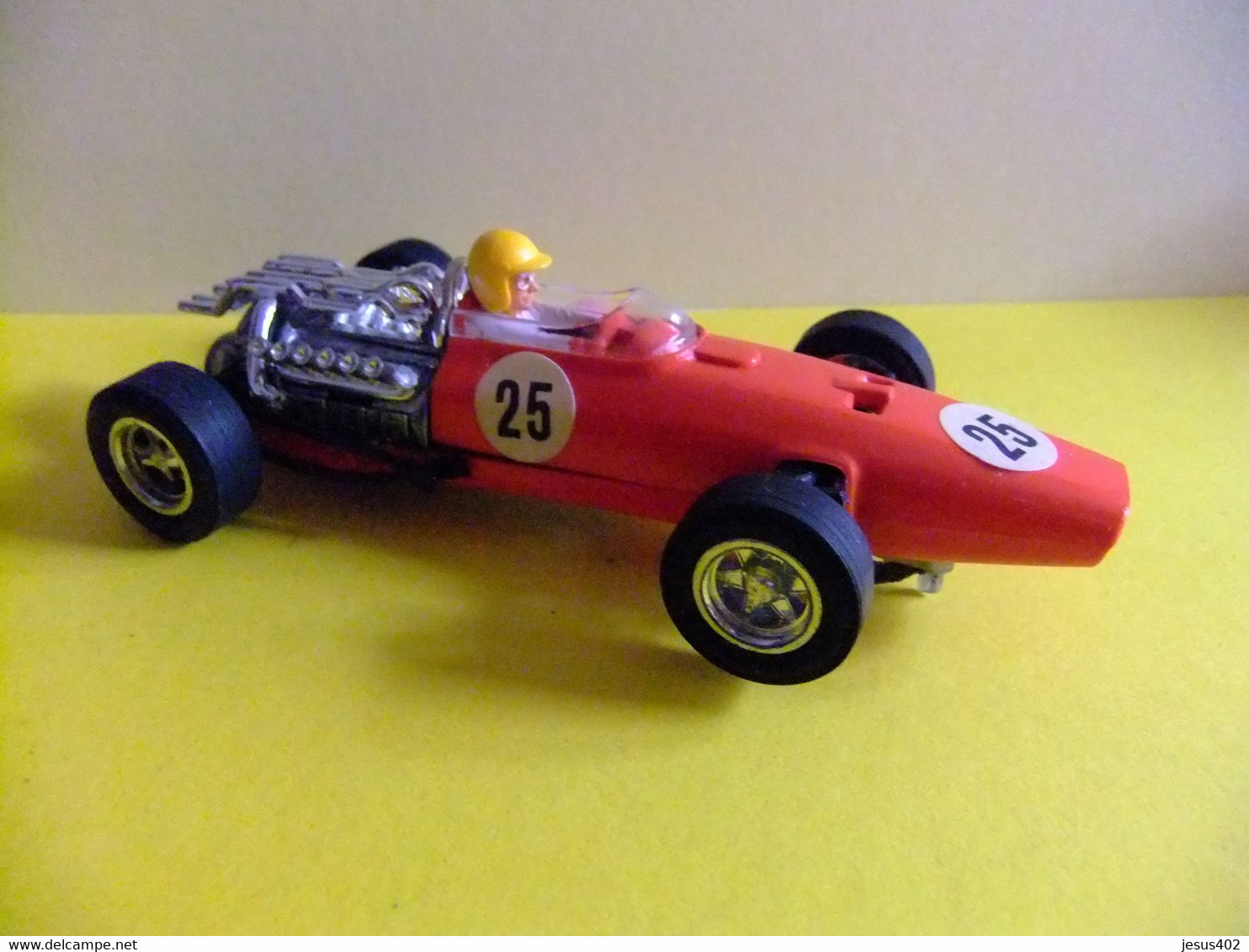 SCALEXTRIC EXIN HONDA F 1 REF.C 36 PRIMERA SERIE ROJO 25 Made In Spain 1968 - Circuitos Automóviles