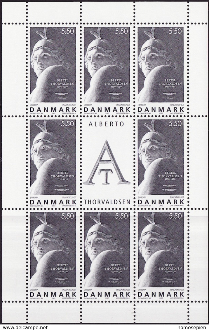 Danemark - Dänemark - Denmark Bloc Feuillet 2003 Y&T N°F1345 - Michel N°KB1342 *** - 5,5k EUROPA - Blokken & Velletjes