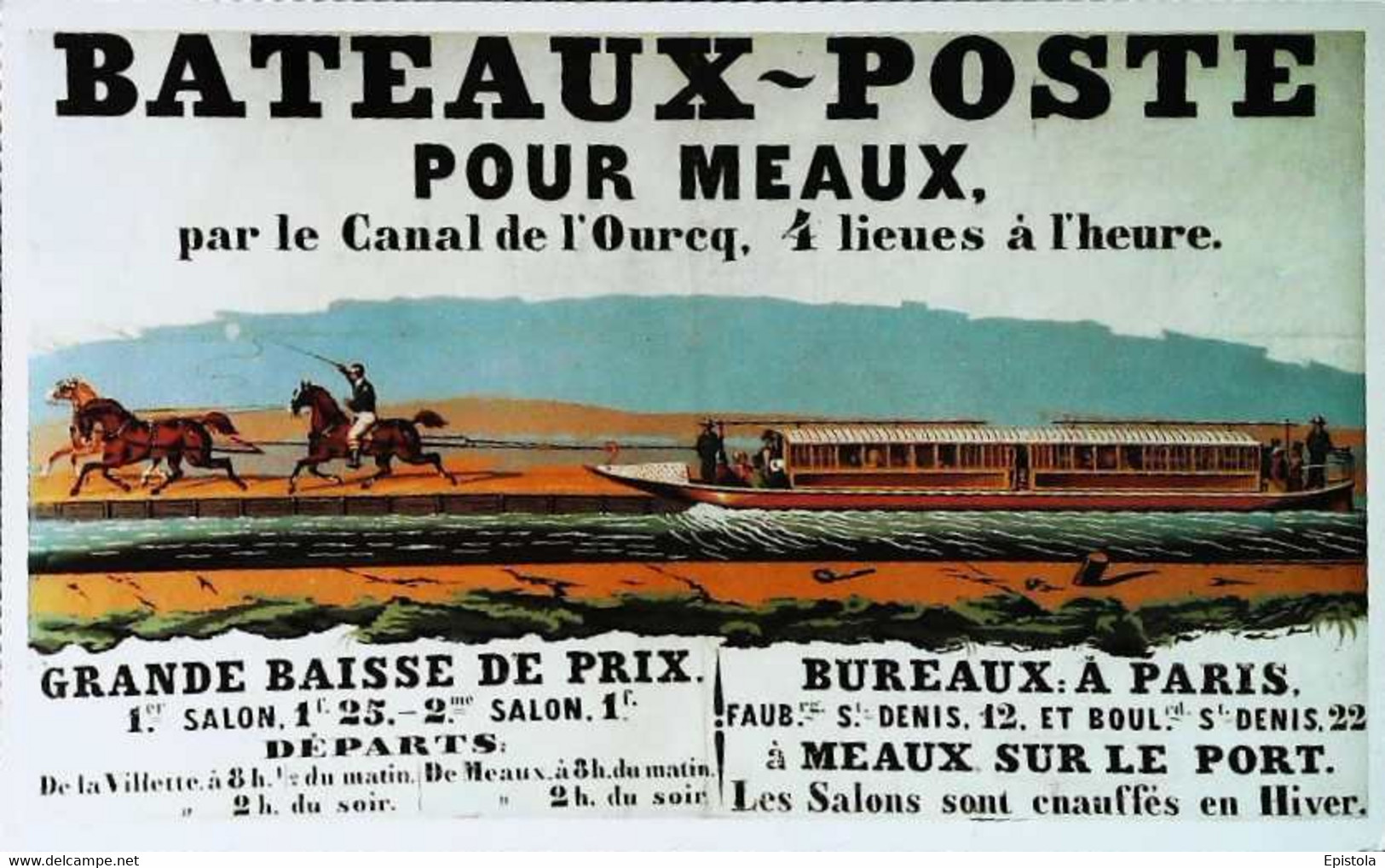 ► Bateaux Poste Pour Meaux  Canauxrama - Poste & Facteurs