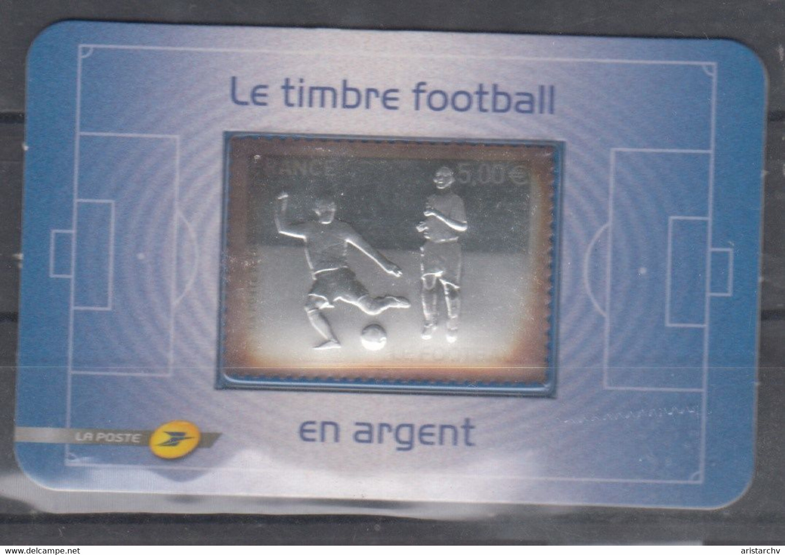 FRANCE 2010 FOOTBALL WORLD CUP SILVER STAMP - 2010 – Zuid-Afrika