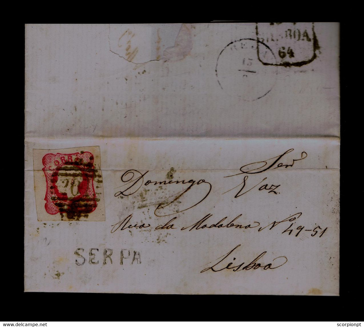 Sp9631 PORTUGAL D.Luís I, 25r., 1864 SERPA »Lisboa - Sonstige & Ohne Zuordnung