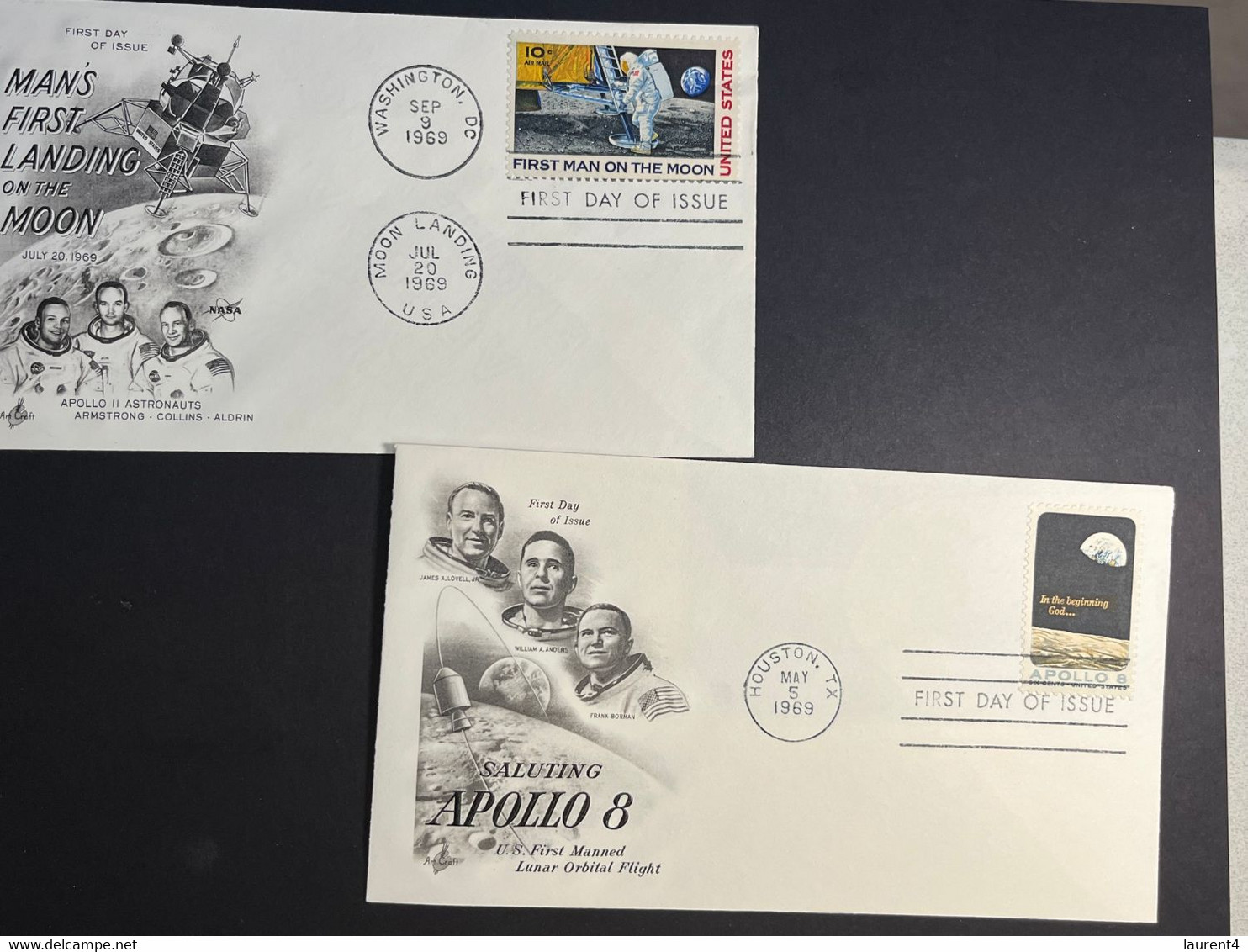 (2 P 4)  USA FDC - 1969 - Apollo 8 Mission (space) 2 Covers - North  America