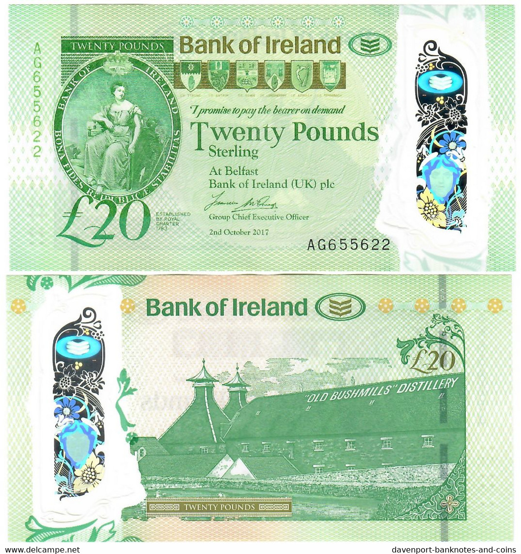 Northern Ireland 20 Pounds 2017 AUNC - 20 Pounds