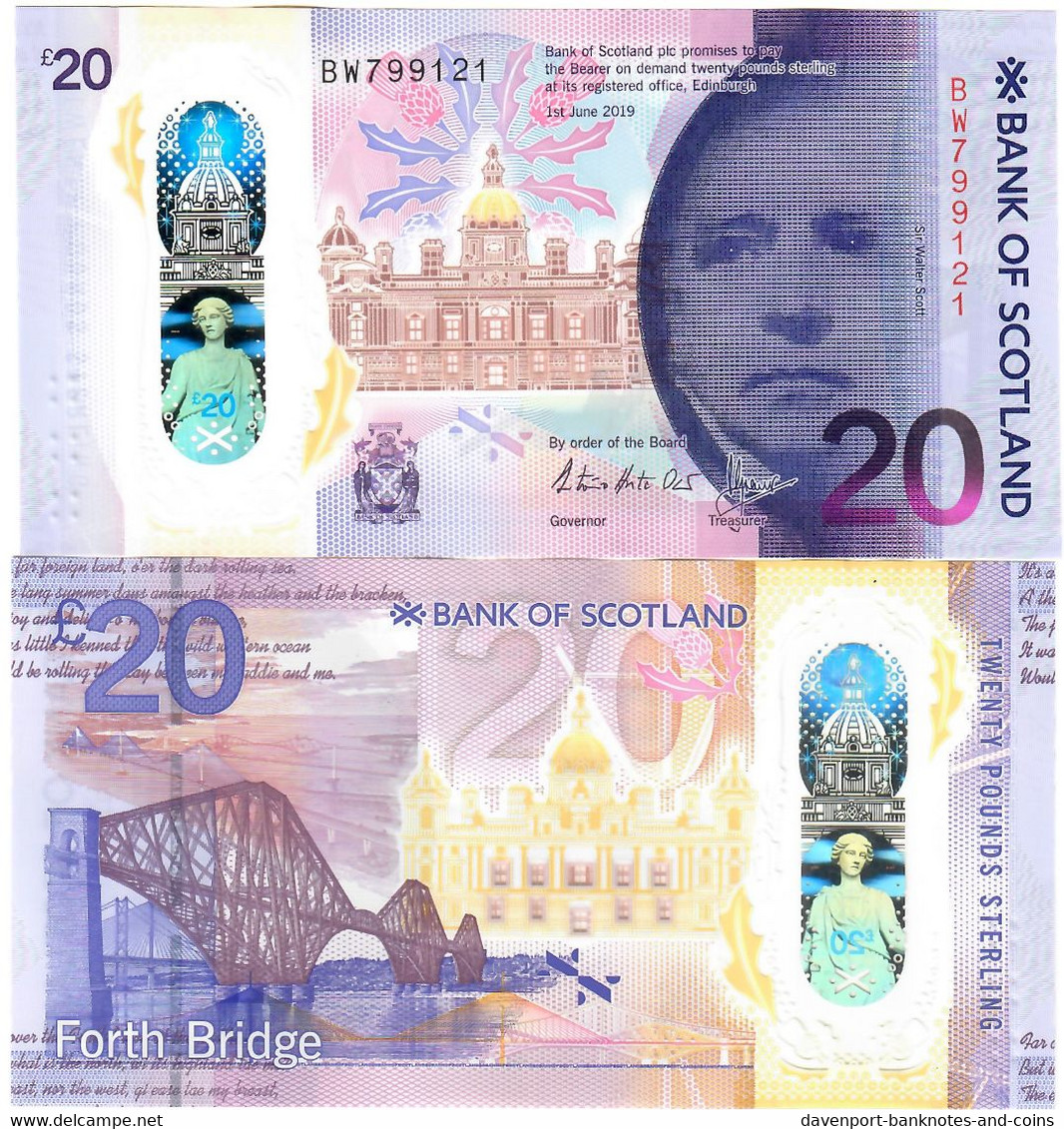 Scotland 20 Pounds 2019 EF Bank Of Scotland - 20 Pounds