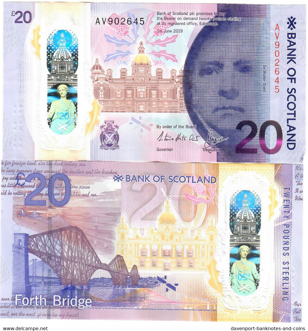 Scotland 20 Pounds 2019 VF Bank Of Scotland - 20 Pounds