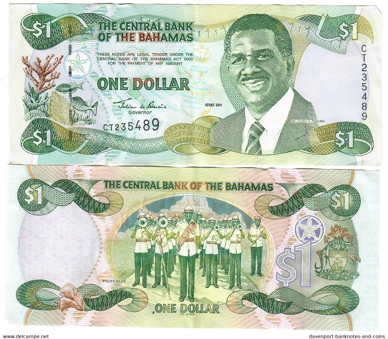 Bahamas 1 Dollar 2001 EF "Francis" - Bahama's