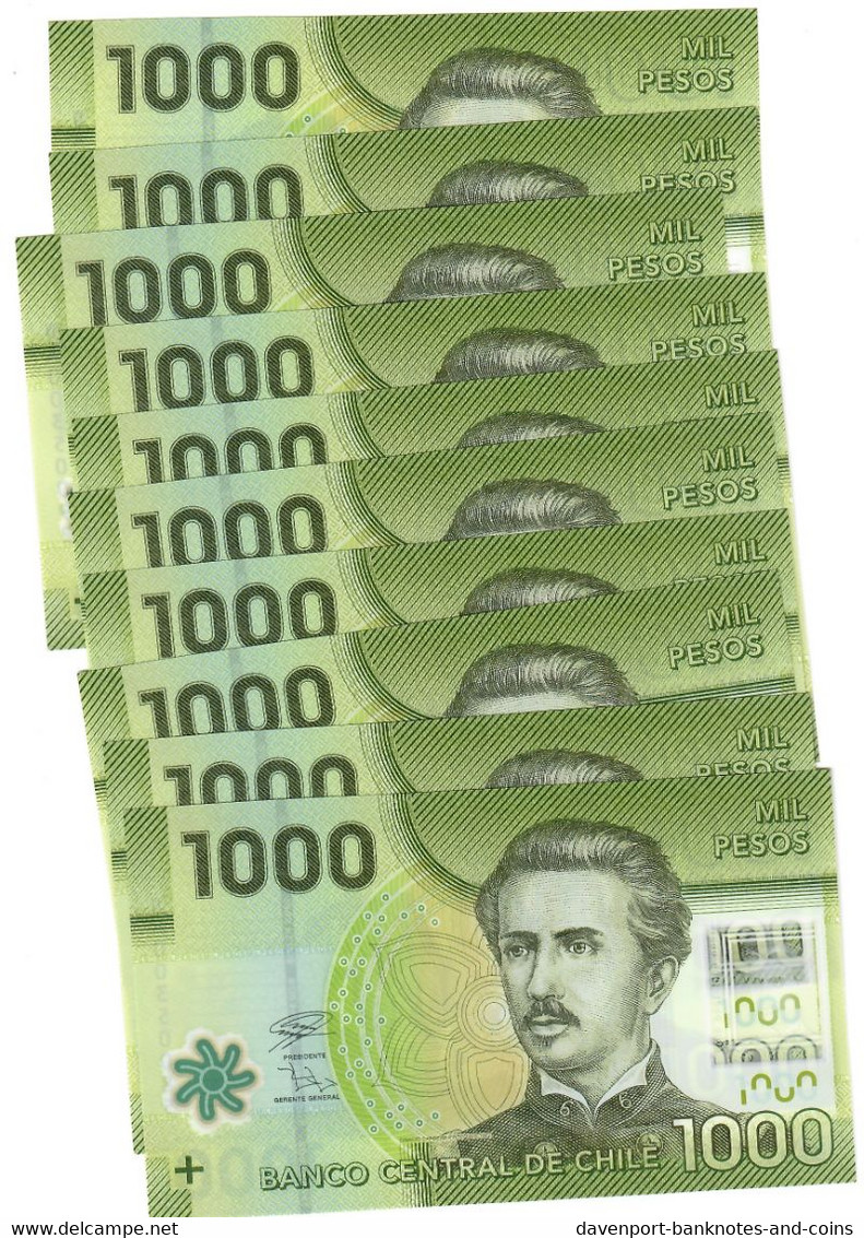 Chile 10x 1000 Pesos 2020 UNC - Cile