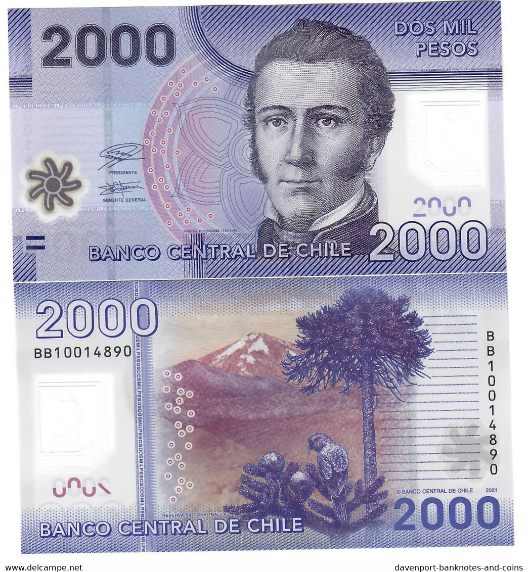 Chile 2000 Pesos 2021 (2022) UNC - Chili