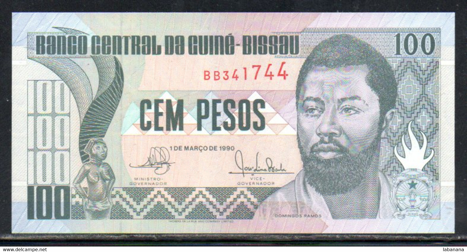 659-Guinée-Bissau 100 Pesos 1990 BB341 Neuf/unc - Guinea-Bissau