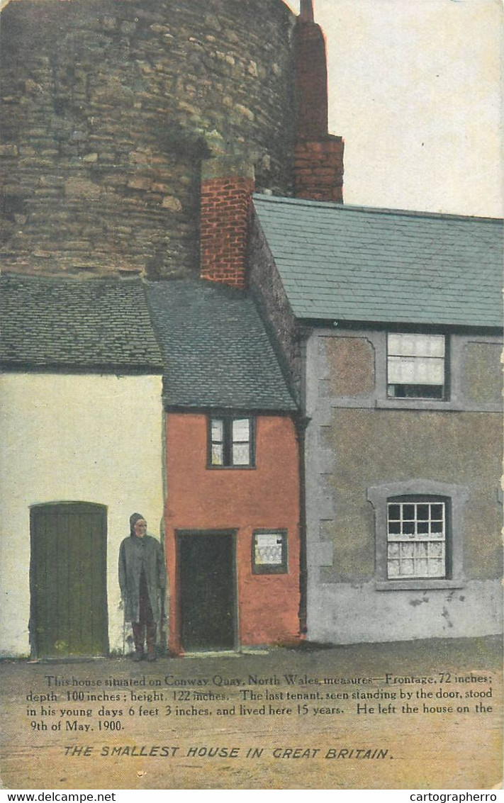 Wales Conway Quay - The Smallest House In Great Britain Illustration - Contea Sconosciuta