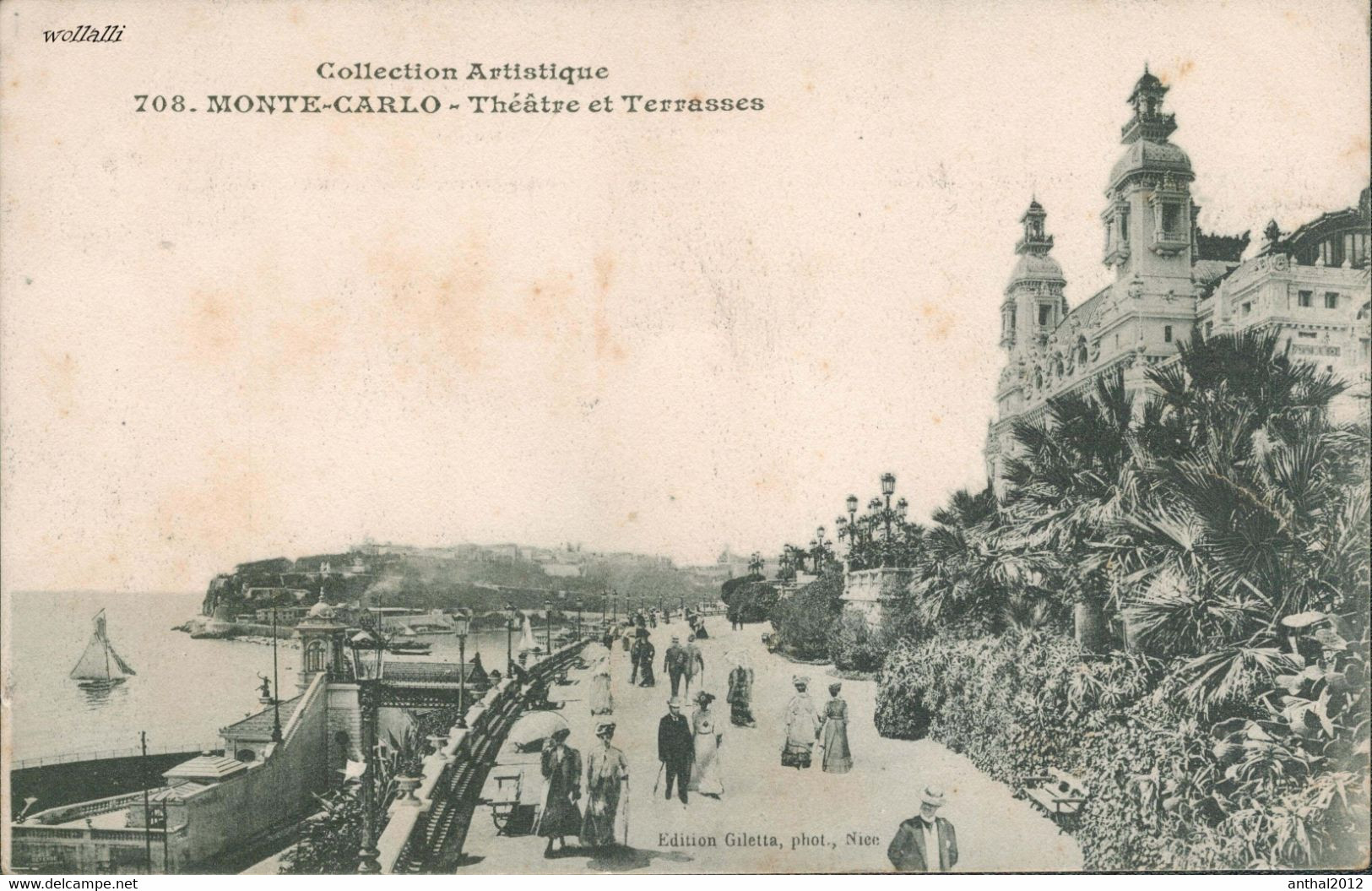 Collection Artistique 708 Monte-Carlo - Theatre Et Terrasses 9.4.1907 - Opéra & Théâtre