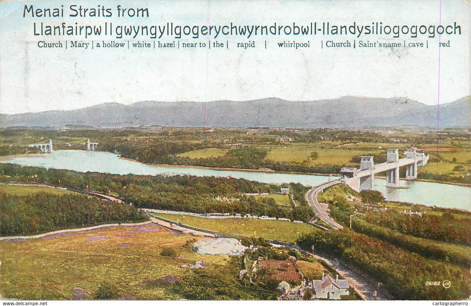 Wales Menai Straits Bridge General View - Anglesey
