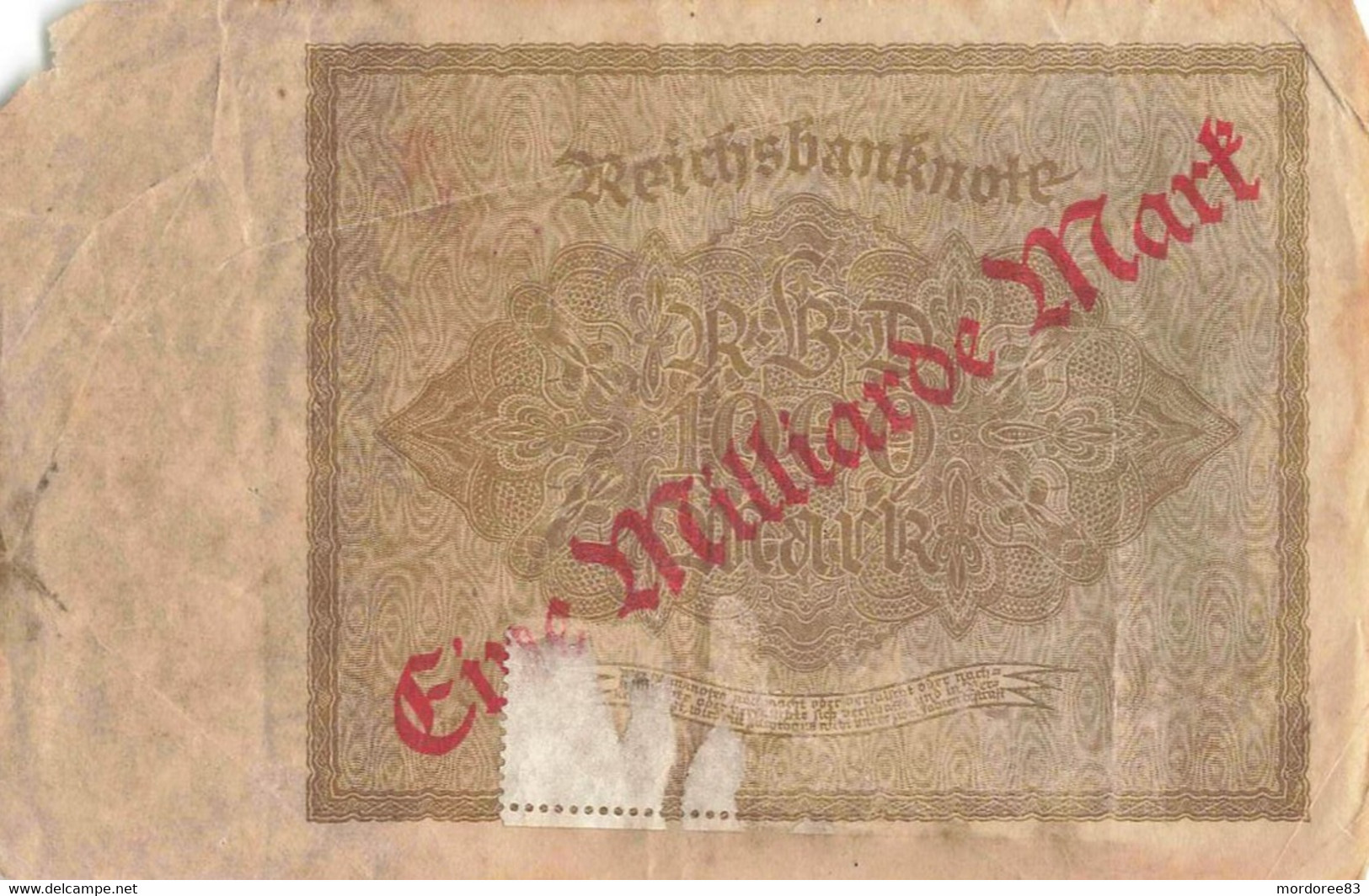 REICHSBANKNOTE 1000 MARKS - 1.000 Reichsmark