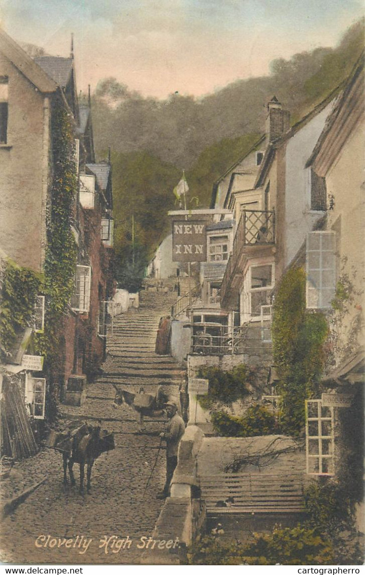 England Clovelly High Street Donkeys - Clovelly