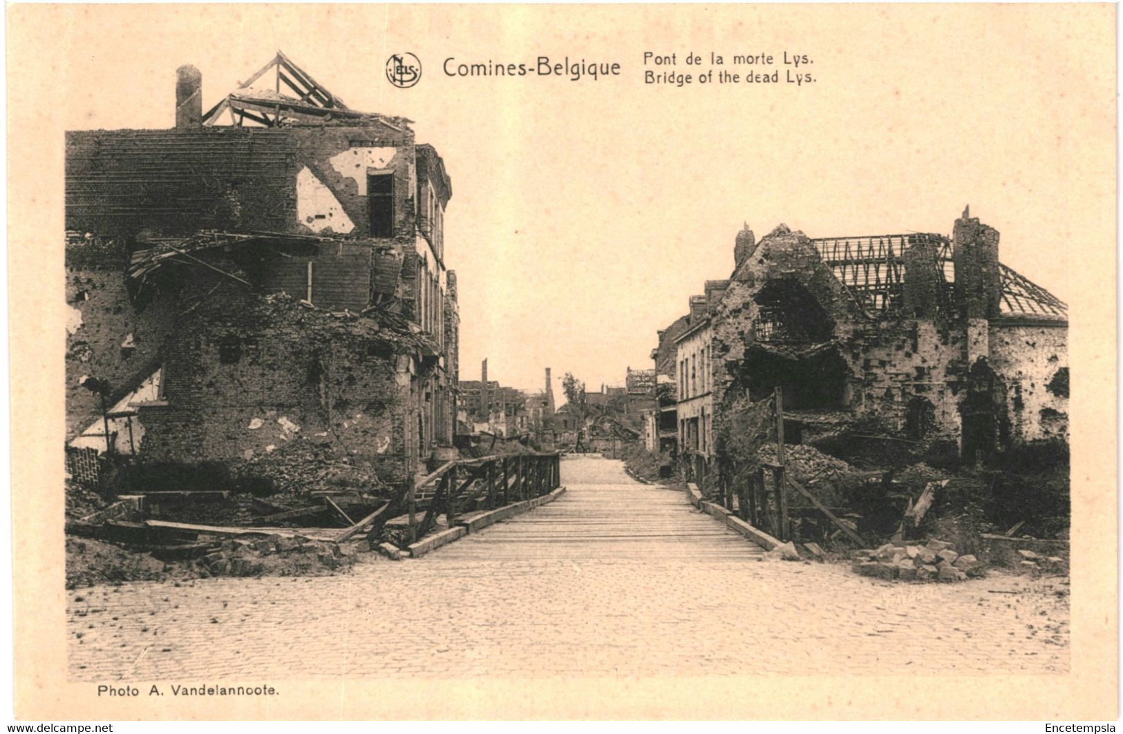 CPA  Carte Postale   Belgique Comines Pont De La Morte Lys Ruines  VM64389 - Komen-Waasten