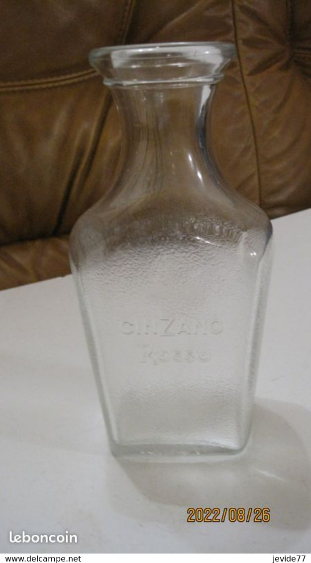 ANCIENNE CARAFE PICHET CINZANO ROSSE PUBLICITE BAR - Other & Unclassified