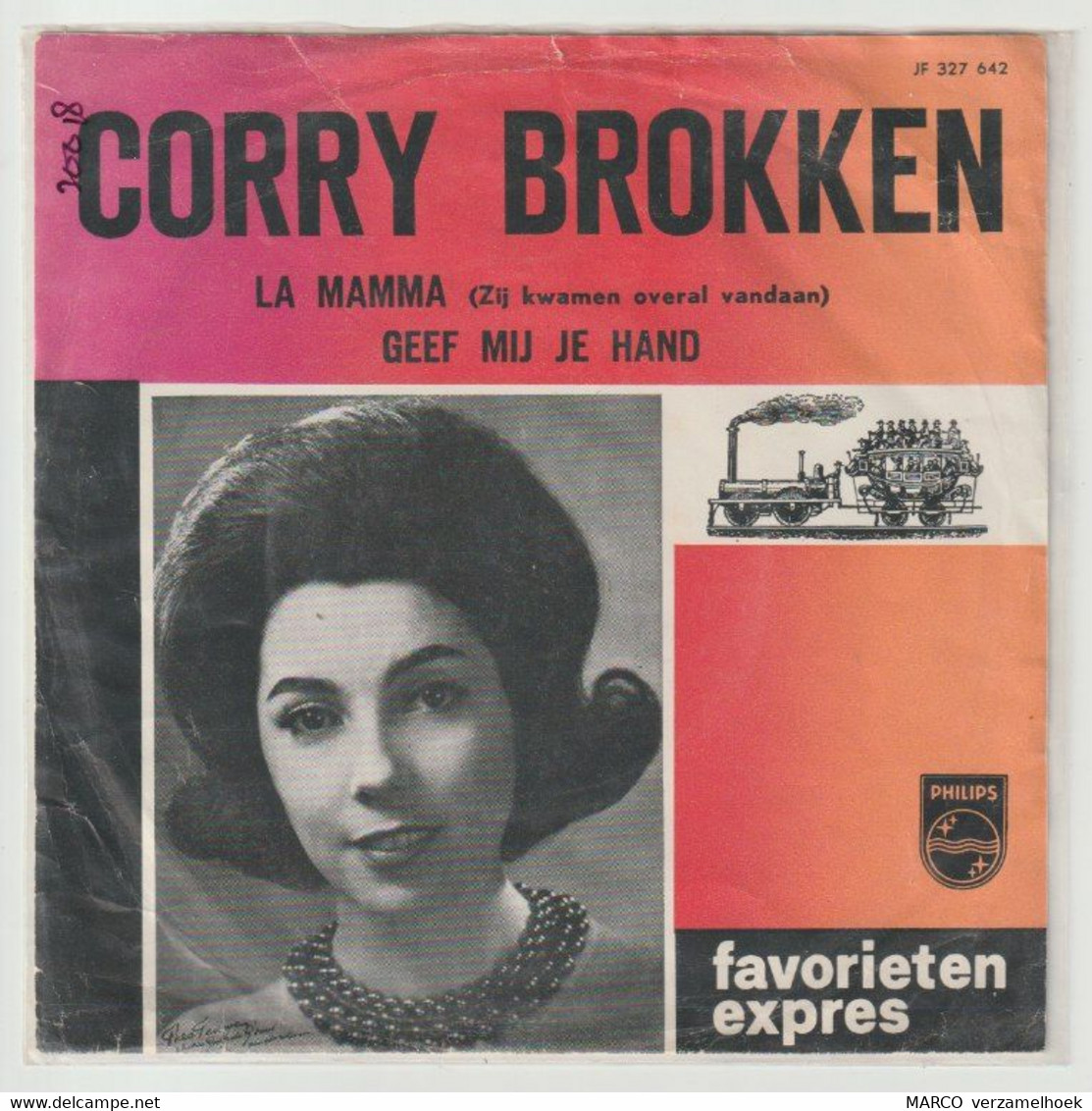 45T Single Favorieten Expres Corry Brokken - La Mamma 1964 PHILIPS 327 642 - Autres - Musique Néerlandaise