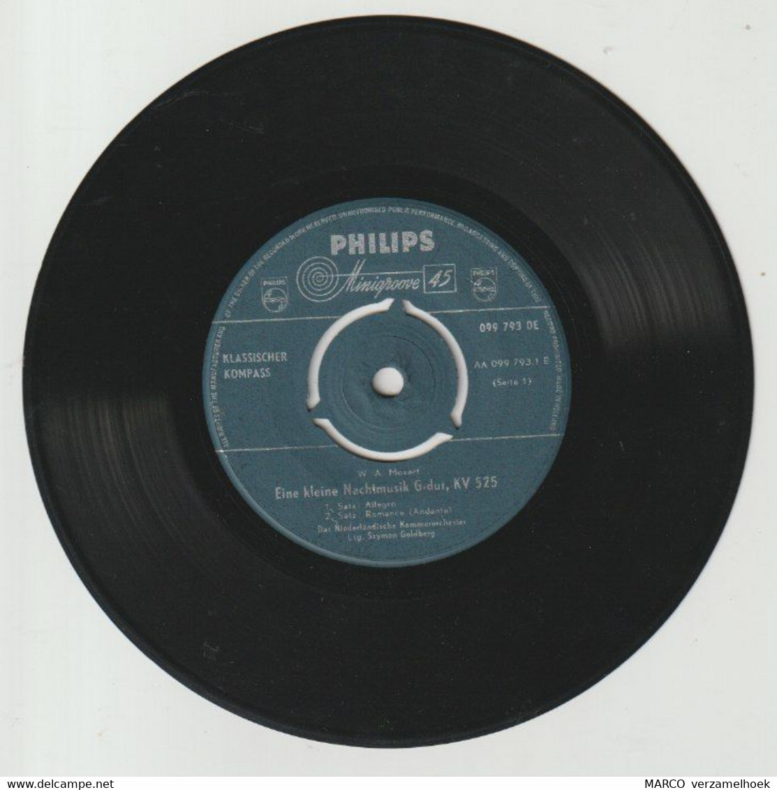 45T Single Klassiek Kompas 1959 PHILIPS Minigroove 099 793 - Opera / Operette