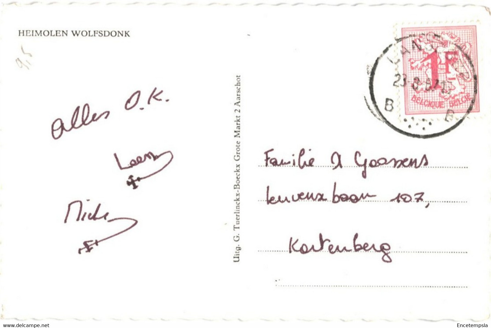 CPSM  Carte Postale  Belgique Wolfsdonk Heimolen 1967 VM64399 - Aarschot