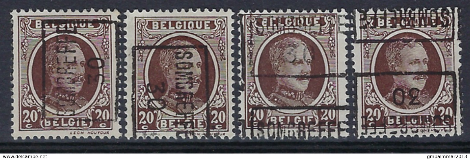 HOUYOUX Nr. 196 Voorafgestempeld Nr. 5515 A + B + C + D SOMBREFFE 30 ; Staat Zie Scan ! - Rollo De Sellos 1930-..