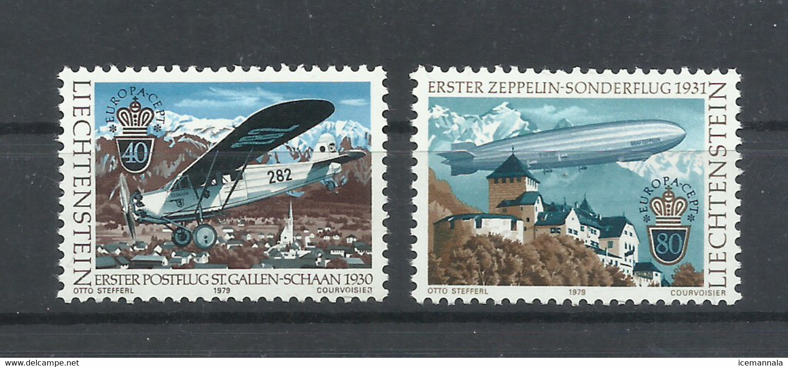 LIECHTENSTEIN   YVERT  AEREO    664/65   MNH  ** - Aéreo