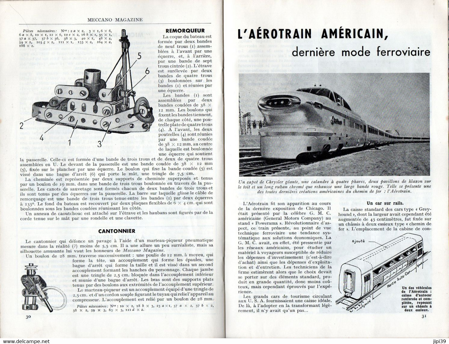 Revue MECCANO Magazine  N° 35 Aout 1956 - Francia