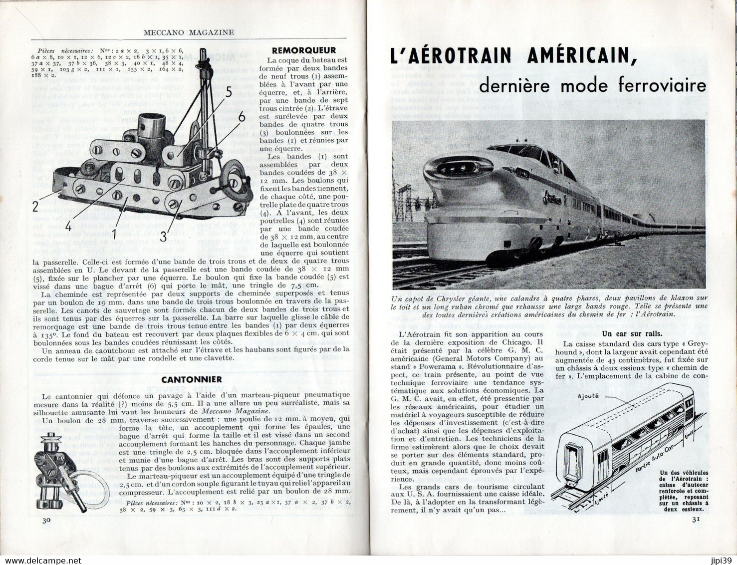 Revue MECCANO Magazine  N° 35 Aout 1956 - Frankreich