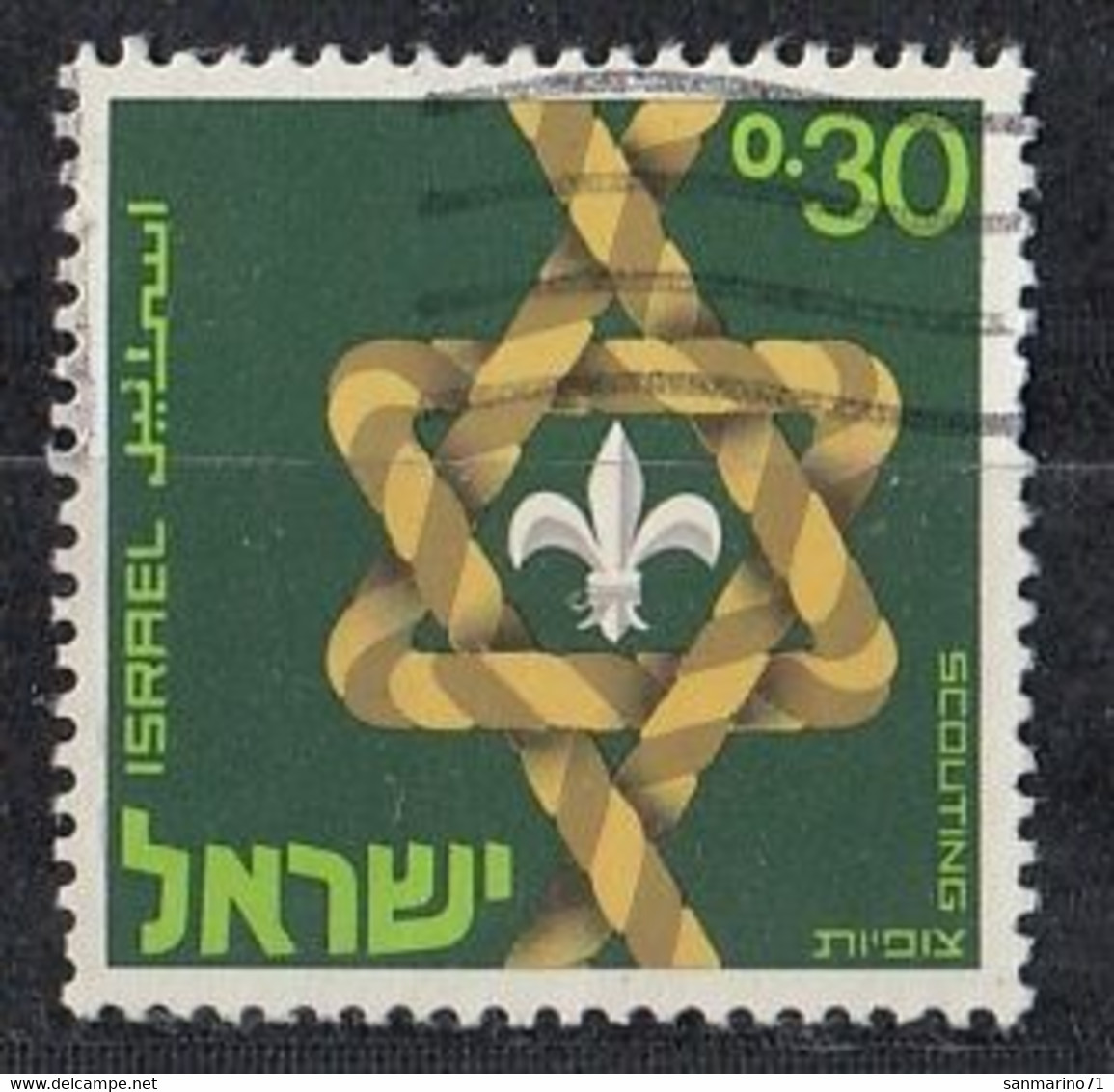 ISRAEL 424,used,falc Hinged,scouting - Gebraucht