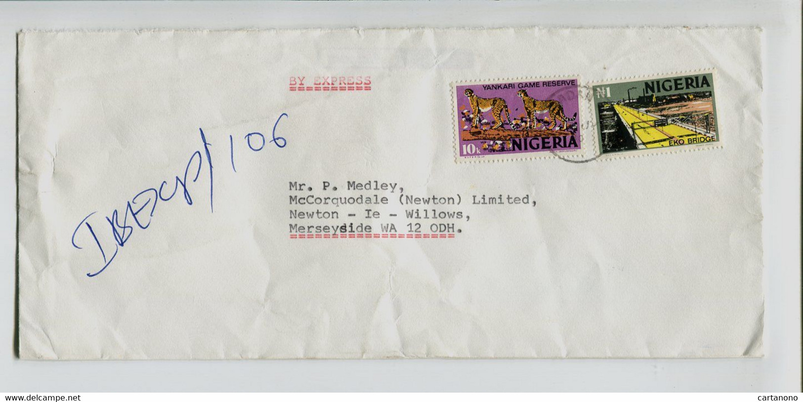 NIGERIA  - Affranchissement Sur Lettre Par Express - - Nigeria (1961-...)