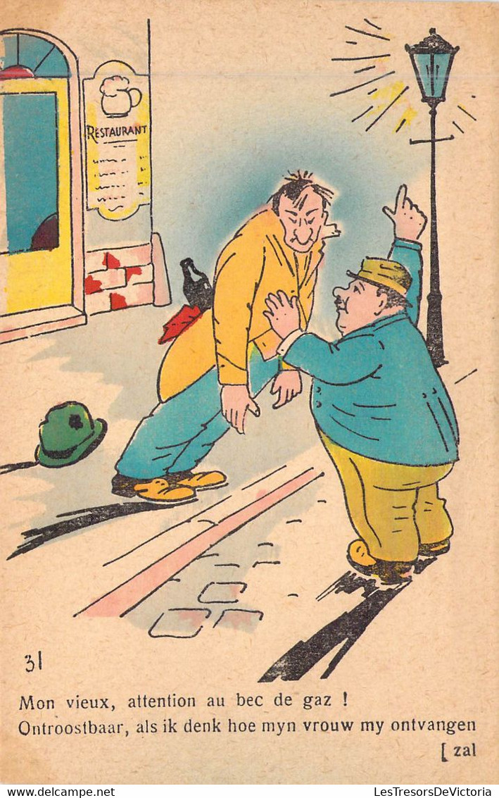 HUMOUR - Mon Vieux Attention Au Bec De Gaz - Carte Postale Ancienne - Humor