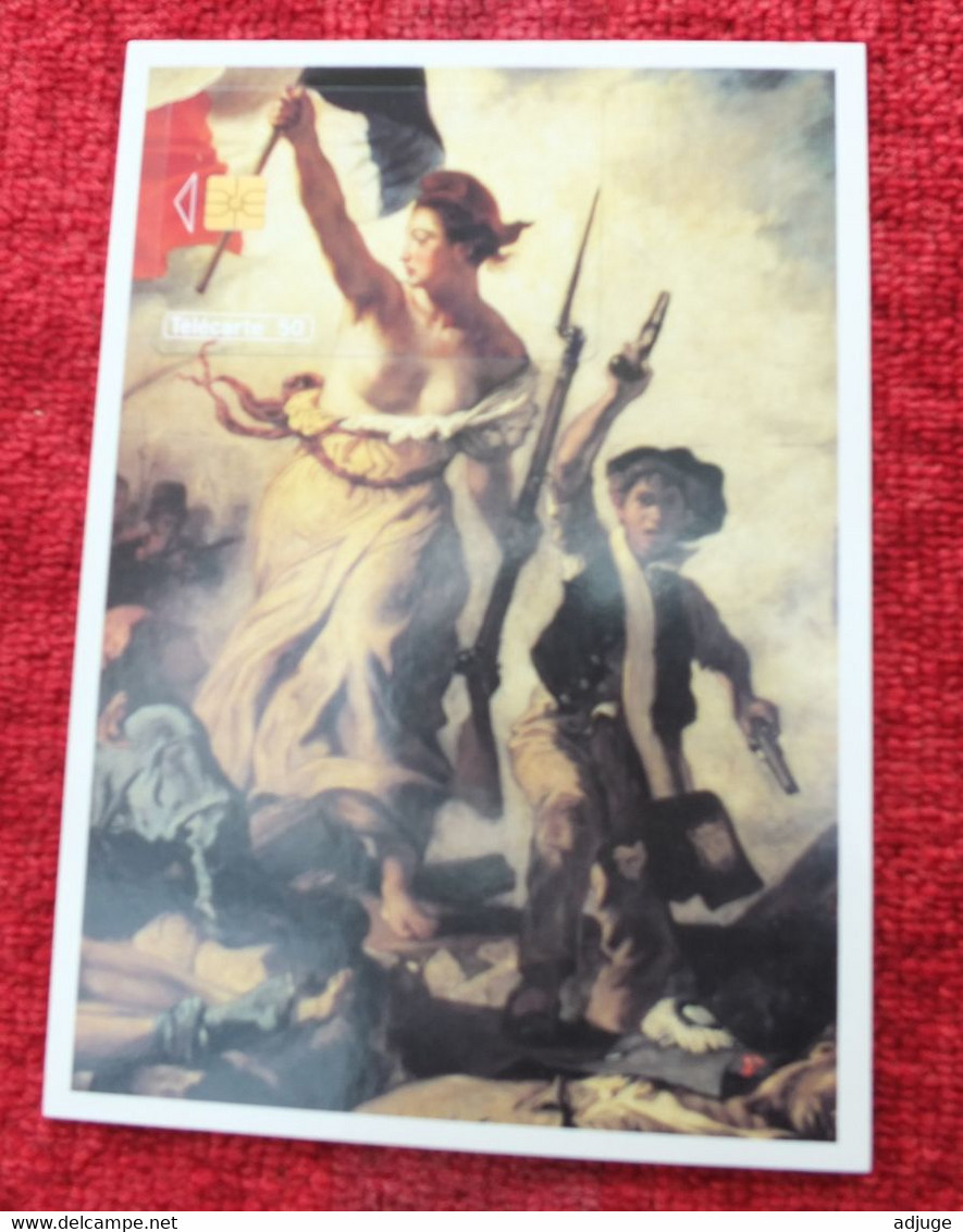 Télécarte 50 U- Puzzle- La Liberté Guidant Le Peuple -E.Delacroix- Neuf Sous Blister - Format  14 X 20 Cm * - Pintura