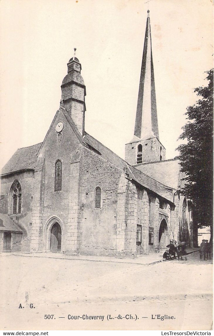 FRANCE - 41 - COUR CHEVERNY - L'église - AG - Carte Postale Ancienne - Cheverny