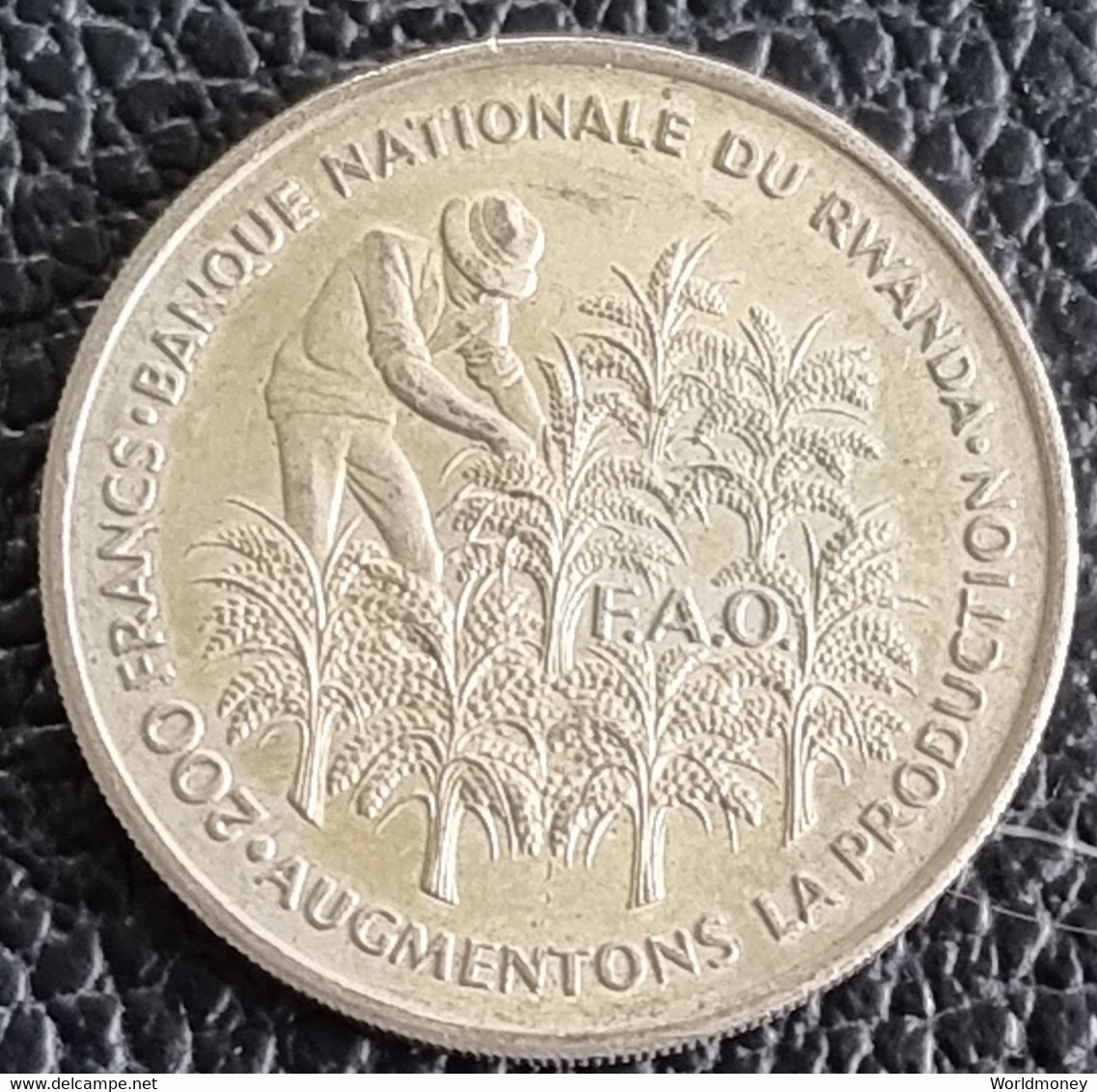 Rwanda 200 Francs 1972 "FAO - Food For All - 10th Anniversary Of Independence" (Silver) UNC - Rwanda