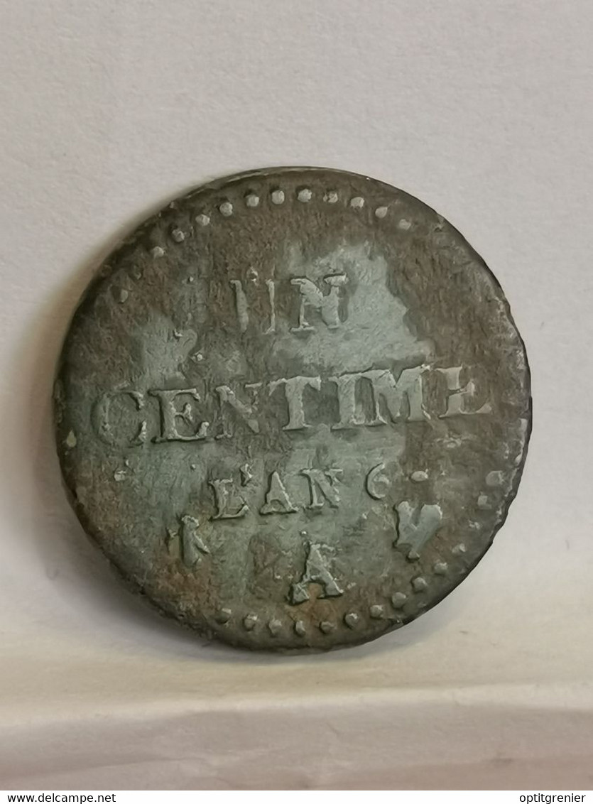 1 CENTIME DUPRE AN 6 A PARIS / FRANCE - 1792-1804 Prima Repubblica